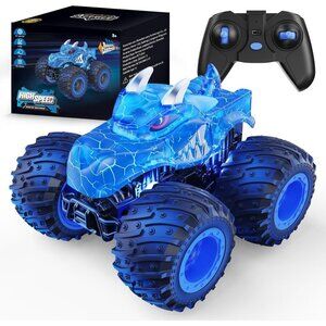 2.4GHz Remote Control Monster Truck Toy with Light Spray RC Car for Kids Boys